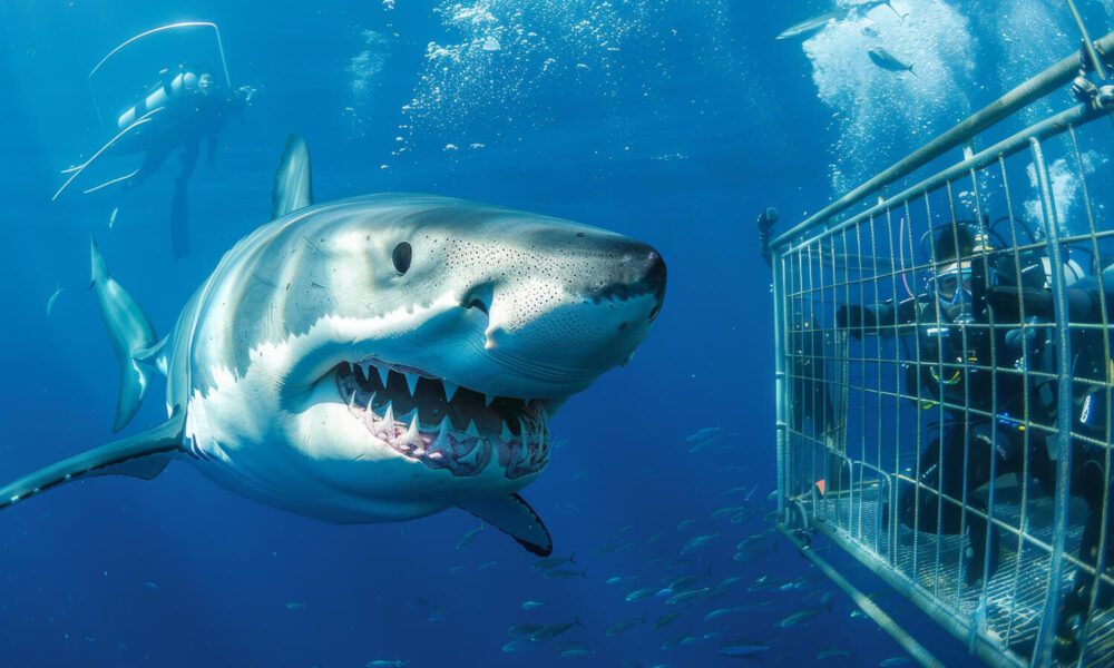 Shark cage diving in Gansbaai, Gansbaai shark diving, Great white shark South Africa, Shark cage diving Cape Town, Best shark diving in the world, Dyer Island shark cage diving, Shark Alley South Africa, Gansbaai adventure tours, Shark diving day trip from Cape Town, Marine wildlife experiences South Africa